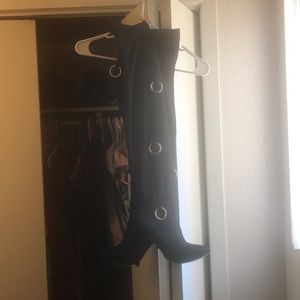 Cape Robbin suede thigh high booties